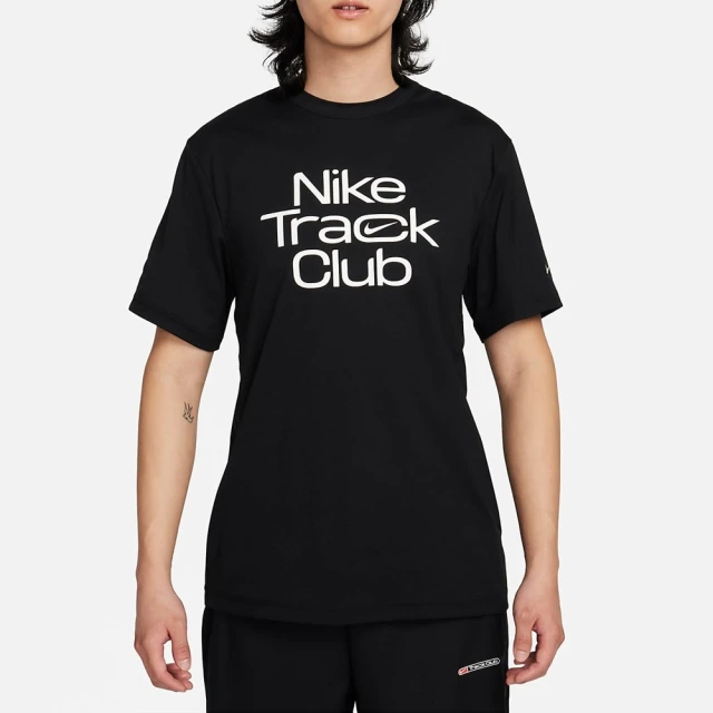 NIKE 耐吉 短袖上衣 Dri-FIT 抗紫外線 跑步 AS M NK DF TRACK CLUB HYVERSE 男 黑(FB5513010)