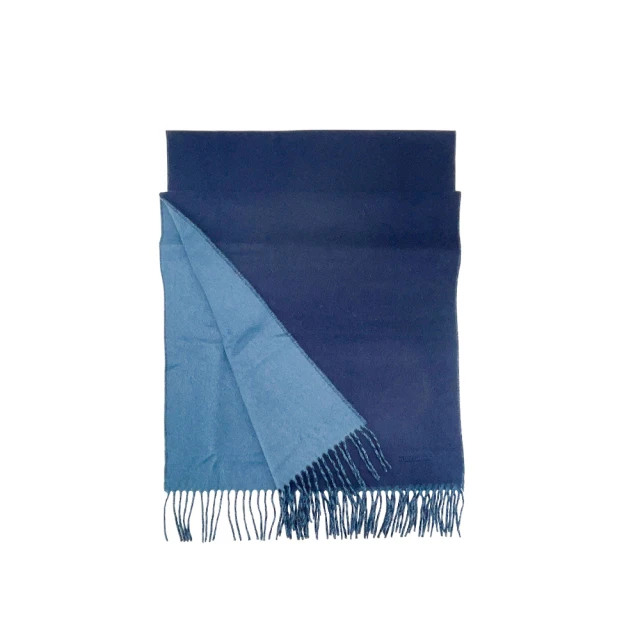 Hermes 愛馬仕Hermes 愛馬仕 Recto-Verso 對比色雙面圍巾(藍)