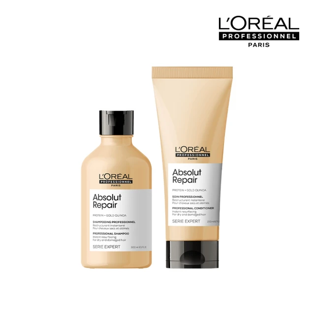 L’OREAL 巴黎萊雅PRO 絲漾博藜麥滲透修護洗潤組(洗髮精+護髮乳)