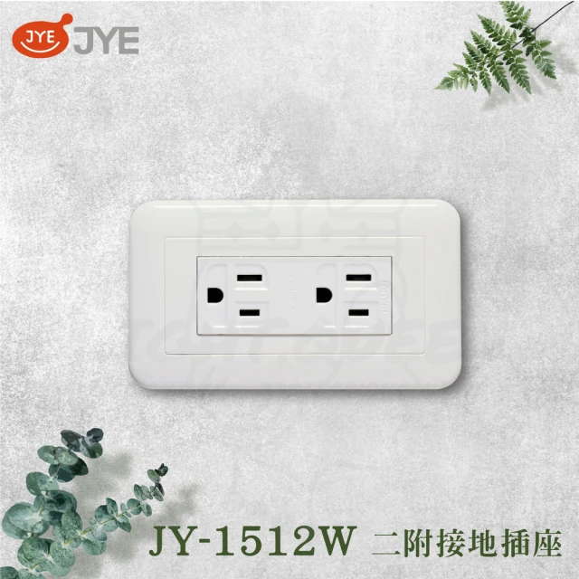 中一電工 JYE 10入組 PANDA 熊貓系列 夜光壁切(二附接地蓋板組 JY-1512W)