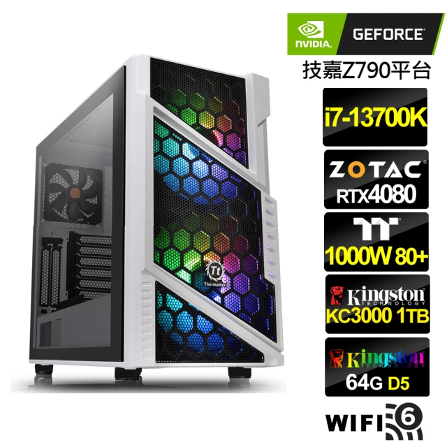 NVIDIANVIDIA i7十六核GeForce RTX 4080{暴風男爵}水冷電競機(i7-13700K/技嘉Z790/64G/1TB)