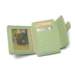【2R手工真皮】菲雅牛皮Fiaty造型零錢卡片短夾 青蘋綠