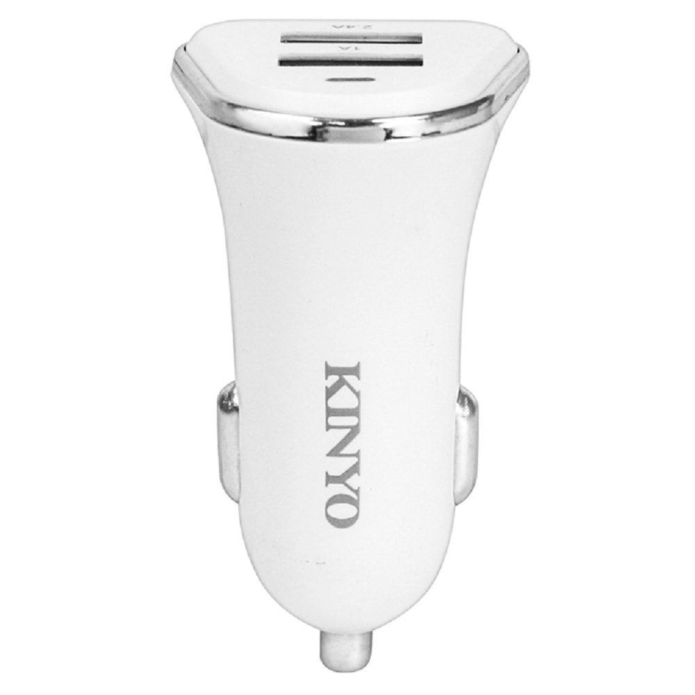 【KINYO】雙孔USB車用充電器/車充/點煙器擴充(CU-50)