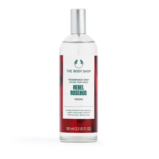 【THE BODY SHOP 美體小舖】叛逆絲絨 玫瑰花蕾&琥珀身體芳香菁露-100ML(芳香噴霧/香水)