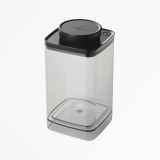 【ANKOMN】旋轉真空咖啡儲豆罐 1200mL 半透明黑(適合保存咖啡豆)