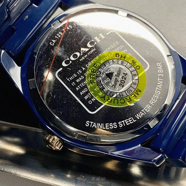 【COACH】COACH蔻馳女錶型號CH00106(寶藍色錶面寶藍錶殼寶藍陶瓷錶帶款)