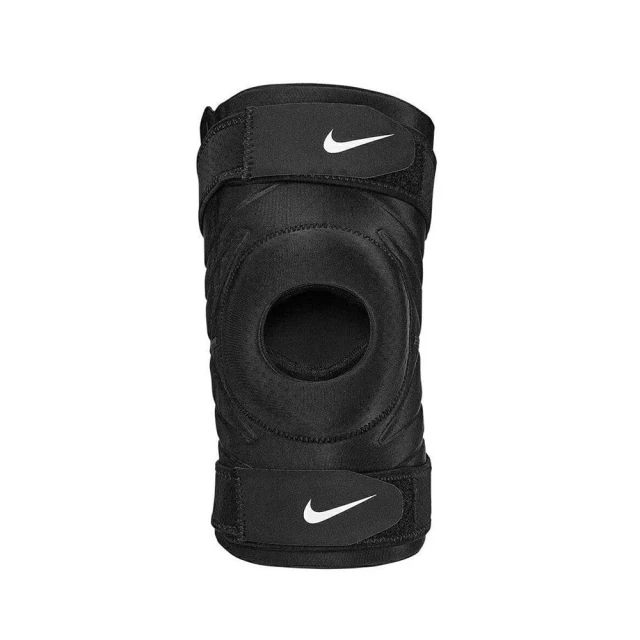 NIKE 耐吉 PRO 開口調節式護膝-DRI-FIT 護具 黑白(N1000672010SL)