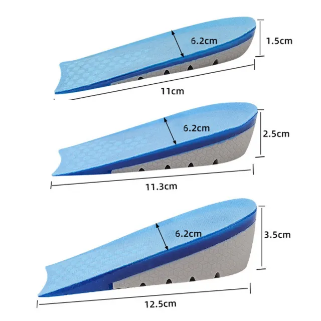 【MAGICSHOP】CC059-3.5CM 後跟隱形增高舒適鞋墊(3.5CM高蜂窩珪膠半墊)