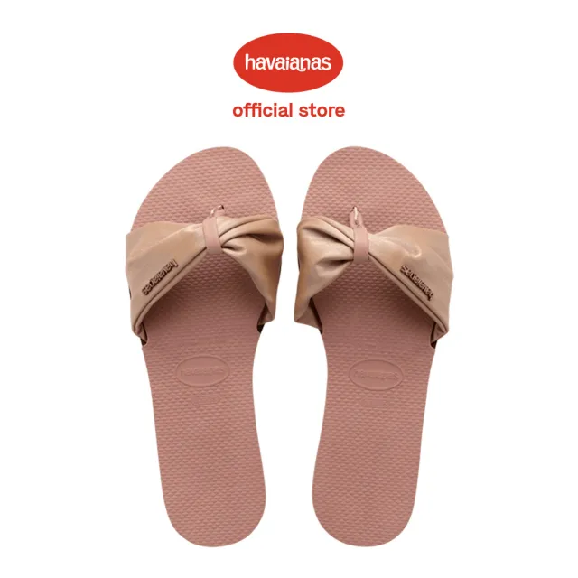 【havaianas 哈瓦仕】平底涼鞋 女鞋 拖鞋 緞面 巴西 You St Tropez Lush 番紅花 4147010-3544W(哈瓦士)