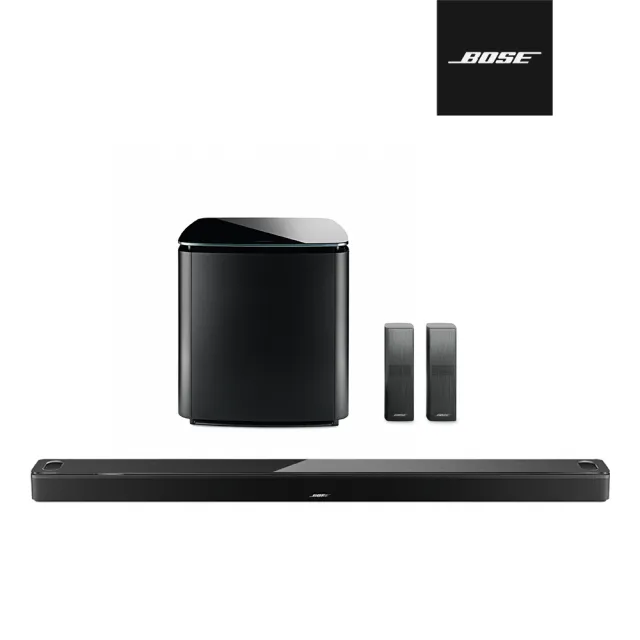 BOSE】杜比全景聲家庭影院組合SB900+BM700+SS700後環繞3件組黑色(送