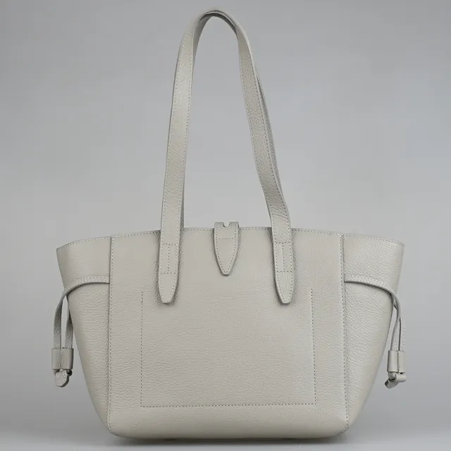 【FURLA 芙拉】NET經典燙金標誌全皮肩背包(S/大象灰)