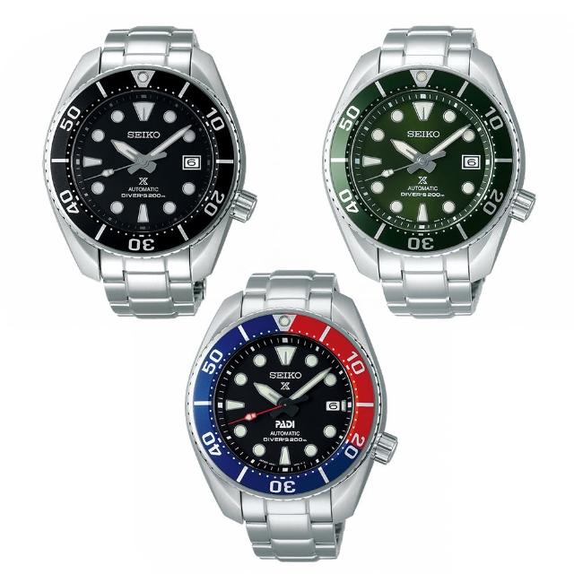 【SEIKO 精工】Prospex SUMO 相撲錶水鬼鋼帶機械錶款45mm(三款可選/黑/綠/可樂6R35-00A0)618年中慶