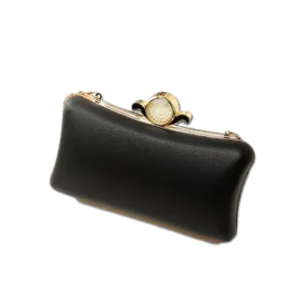 【Sp house】珠光色澤珍珠鍊條手拿單肩晚宴包(4色)