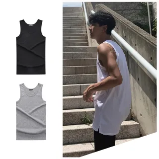 【Dition】現貨長版側邊開岔背心 oversize內搭背心(男女可穿)