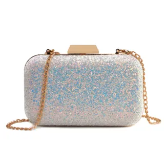 【Sp house】氣質耀眼亮片鍊條手拿晚宴包(3色可選)