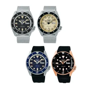 【SEIKO 精工】5 Sports系列經典水鬼米蘭機械錶 42mm(多款可選 均一價)