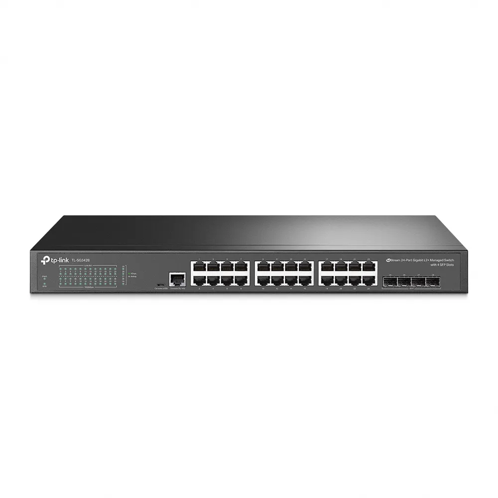 【TP-Link】TL-SG3428 24埠 10Mbps/100Mbps/1Gbps RJ45 Gigabit L2 管理型交換器(4 SFP 插槽)