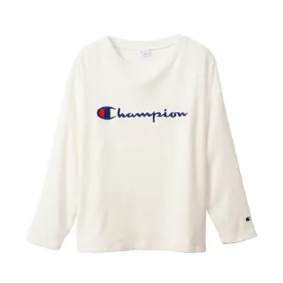 【Champion】官方直營-Campus 草寫LOGO長袖Tee-男(白色)