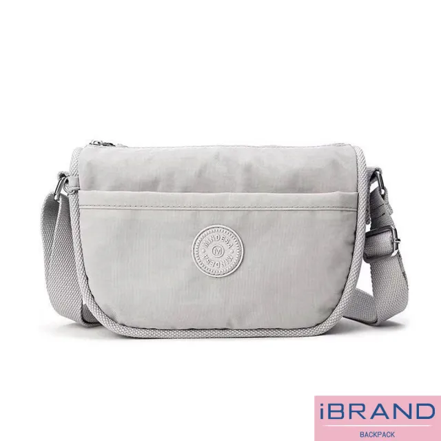【iBrand】雙11 輕盈防潑水口袋斜側背包(防水包 多色任選)