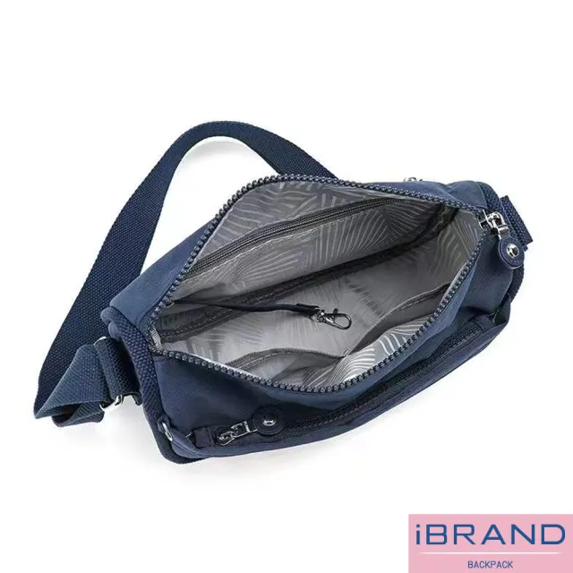 【iBrand】雙11 輕盈防潑水口袋斜側背包(防水包 多色任選)