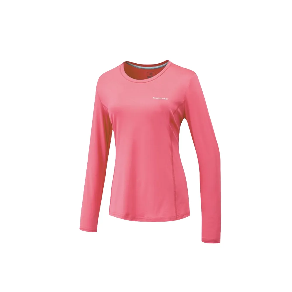 【Mountneer 山林】女膠原蛋白長袖上衣-深粉紅-41P42-32(t恤/女裝/上衣/休閒上衣)