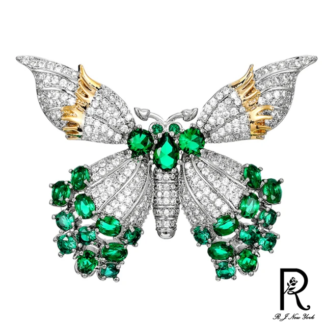 OLIVER WEBER 帝王斑蝶別針/ 胸針 蝴蝶別針 鋯