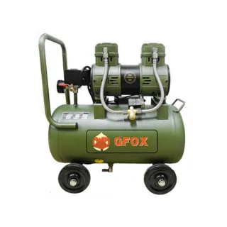 【風霸 GFOX】加贈風管+噴槍 全銅線快速型無油式雙缸空壓機 3.5HP 30L 110V(壓縮機)