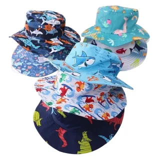 【bebehome】抗UV兒童造型防曬遮陽帽(兒童帽 玩沙帽 小朋友遮陽帽 小孩遮陽帽 兒童漁夫帽)