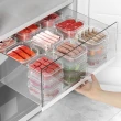 【Dagebeno荷生活】PP材質冰箱冷凍肉類分裝保鮮盒 可疊加可微波透明上蓋分裝盒(10入)