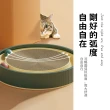 【SUNORO】瓦楞紙貓抓板-大號40x40x7cm(圓形貓抓盆/鈴鐺貓玩具)