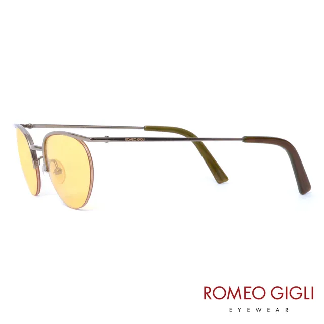 【Romeo Gigli】義大利質感金屬個性太陽眼鏡(黃-RG222-7M2)