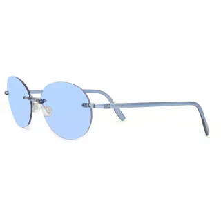 【Romeo Gigli】義大利時尚圓形個性太陽眼鏡(藍-RG223-8i9)