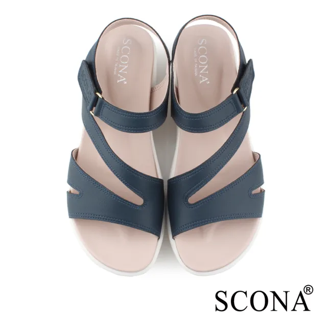 【SCONA 蘇格南】超輕量簡約舒適涼鞋(深藍色 31137-1)