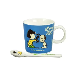 【日本山加yamaka】相愛系列 SNOOPY 附勺馬克杯 280ml 傾聽(餐具雜貨)