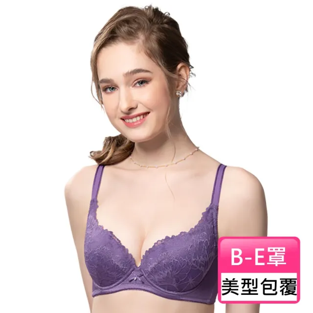 【Swear 思薇爾】花思系列B-E罩蕾絲包覆女內衣(月荷紫)_出清品