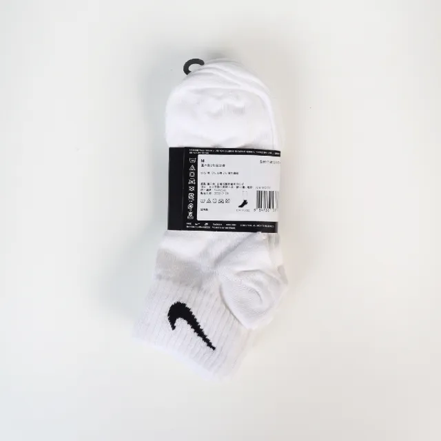 【NIKE 耐吉】襪子 Performance  白 三雙入 短襪 棉質 薄款 穿搭 白襪 小勾(SX4706-101)
