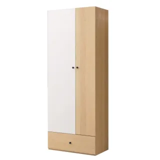 【WAKUHOME 瓦酷家具】Baker明亮簡約2.5尺一抽衣櫥A023-A24-04