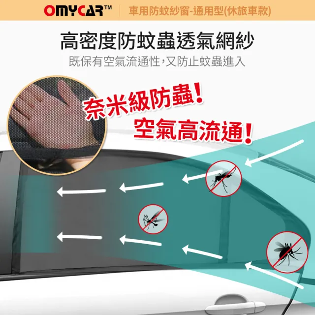 【OMyCar】1組2入-車用防蚊紗窗-通用型-休旅車款-快(汽車防蚊紗窗 車窗防蚊罩 紗窗 車用蚊帳 車窗蚊帳)