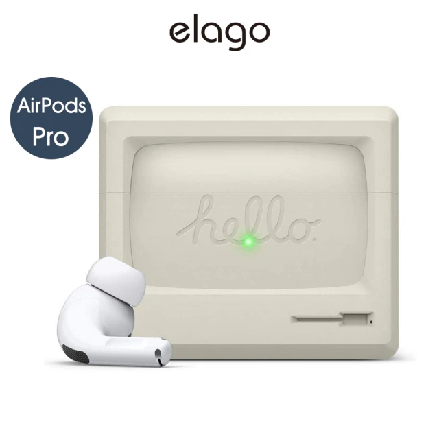【Elago】AirPods Pro 復古電視機保護套-經典白