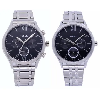 【FOSSIL】FOSSIL 美國最受歡迎頂尖潮流時尚情侶腕錶-黑面-BQ2469SET