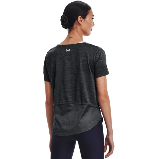 【UNDER ARMOUR】UA 女 Tech Vent短袖T-Shirt _1366129-001(黑)