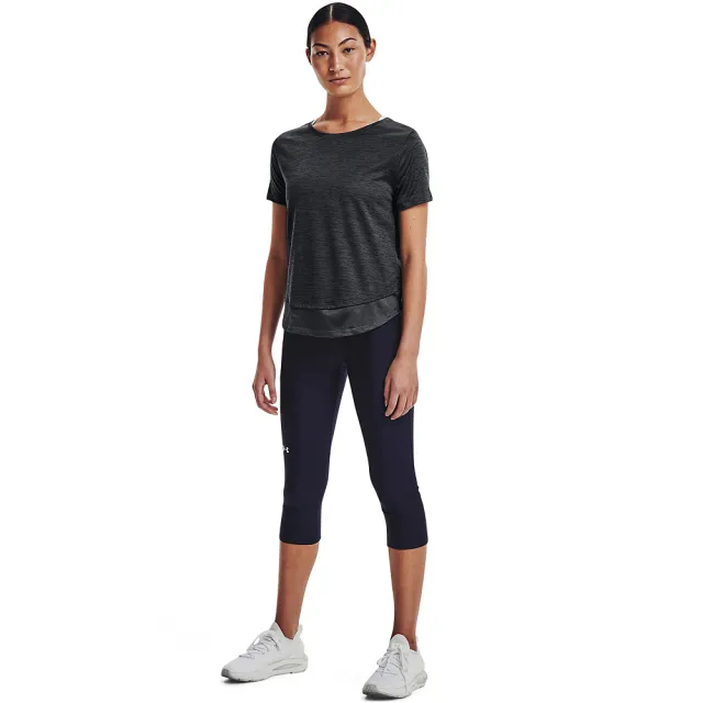 【UNDER ARMOUR】UA 女 Tech Vent短袖T-Shirt _1366129-001(黑)