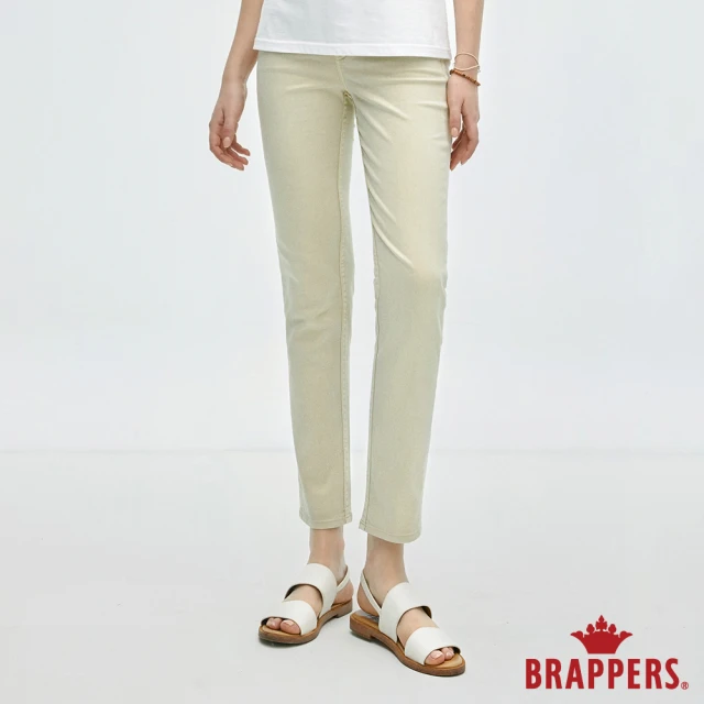 【BRAPPERS】女款 Color Life色褲系列-中腰彈性七分窄管褲(綠)