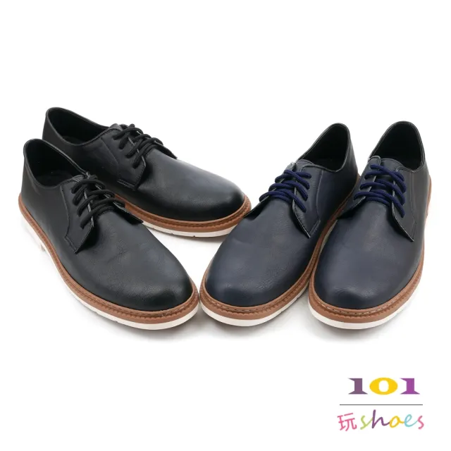 【101 玩Shoes】mit. 型男必備舒適牛津鞋(黑/藍.42-46碼)