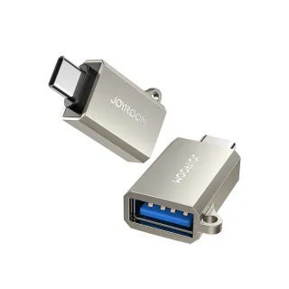 【Joyroom】Type-C 公 to USB-A 母 鋅合金OTG轉接頭/轉接器(iPhone 15可用/手機讀取讀卡機)