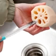 【Dagebeno荷生活】細縫清潔神器不鏽鋼可彎曲奶嘴吸管廚房衛浴清潔刷