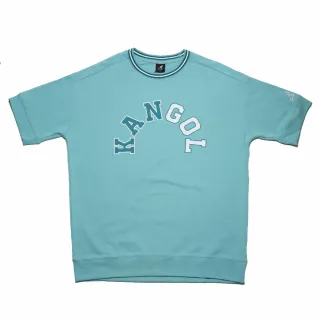 【KANGOL】短袖 短T 中性 薄荷綠白 羅紋 大LOGO 棉 休閒 男女(6225100481)