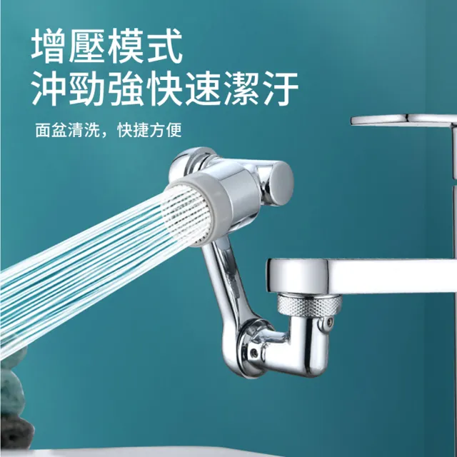 【ANTIAN】1080°萬向旋轉水龍頭機械臂 雙模出水延伸器 洗手/潔面/漱口起泡節水防濺器