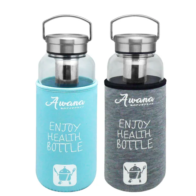 【AWANA】AWANA手提鋼蓋玻璃瓶-1000ml-2入組(玻璃瓶)