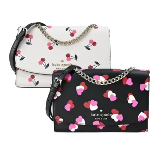 【KATE SPADE】印花防刮鍊帶肩背/斜背兩用包(多色選)